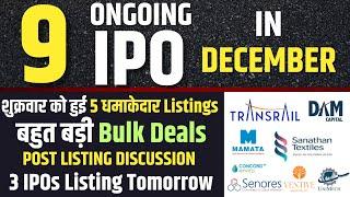 3 IPOs Listing TomorrowVentive Hospitality IPO | Blockbuster Listing of Mamata Machinery IPO