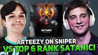 Arteezy showed INCREDIBLE GAME on Sniper vs Top 6 Rank Satanic!