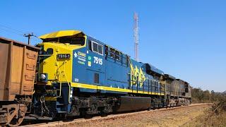 MAIS UMA LOCOMOTIVA ZERO BALA(0 km) da MRS logística,  e muitos trens na Ferrovia do Aço - CONFIRA