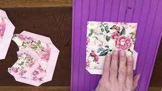 Floral paper purse folio wallet tutorial