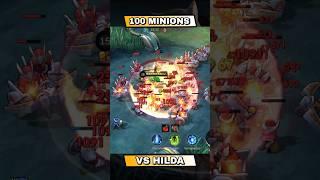 HILDA VS 100 MINIONS #mlbb #hilda #shorts