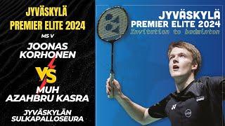 Sulkapallo Joonas Korhonen vs Muh Azahbru Kasra MS V Semifinaali Jyväskylä Premier Elite 2024