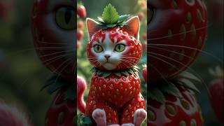 Strawberry Cat Magic! The Cutest Fruit-Inspired Kitty Ever
