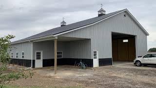 50x60 16’ pole barn shop priced under 100k.