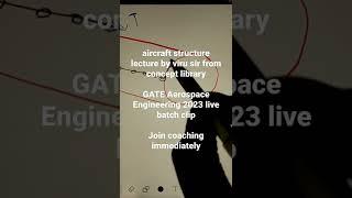 Aircraft structure lectures GATE AEROSPACE ENGINEERING 2023  join coaching | concept library