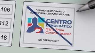 Pedagogía de cómo votar por Álvaro Uribe Vélez en el tarjetón