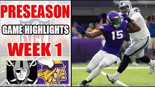 Raiders vs Vikings Full Highlights [WEEK 1] | NFL Preseason 2024