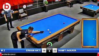 ERKAN AKTI vs HAMİT AKKAYA | 12 Inn 40 POINT | High Run 14 | 3 Cushion Billiards Championship ANKARA