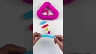 Creating ASMR Satisfying POP TUBE DIY #diy #satisfyingvideos#relaxing #creative #insideout #oddasmr