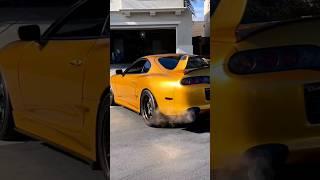 Just a comet flexing its tail! ️ | Golden MK IV Supra morning startup! 