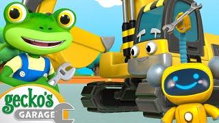 Eric the Excavator's Service | Gecko's Magical World | Animal & Vehicle Cartoons | Cartoons for Kids