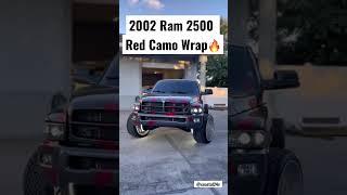 2002 Ram 2500 24V Cummins with Red Camo Wrap #cummins #24valvecummins #shorts