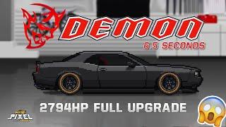 PIXEL CAR RACER DODGE CHALLENGER DEMON BUILD *2794HP*