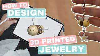 Let's Make Kawaii Bee Earrings!  Designing and 3D Printing Jewelry