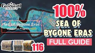 How to: Sea of Bygone Eras 100% FULL Exploration ⭐ Fontaine ALL CHESTS【 Genshin Impact 】