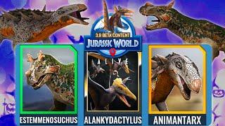 ALL DINOSAURS- Update 3.9 Part I (Jurassic World Alive beta)