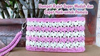 Dompet Rajut Super Mudah dan Cepat Naik untuk Pemula | Crochet Wallet Easy Tutorial for Beginners