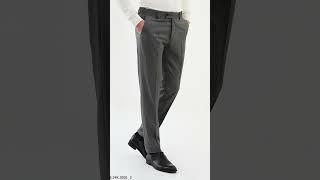 Men's Tailored Gray Slim-Fit Dress Pants offer Sophistication and Breathability this Summer.