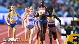 Athing Mu takes down defending 800m champ to make a statement in Worlds heat | NBC Sports