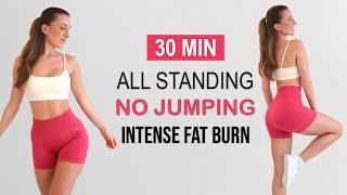 30 MIN FAT BURNING Workout | BEGINNER FRIENDLY | All Standing - No Jumping | No Repeat, Sweaty