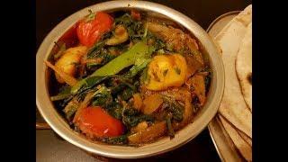 SAAG BHAJI - Spinach & Potato Indian Side-Dish - Steven Heap