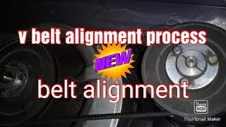 V belt alignment / Pulley alignment / alignment