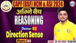 CAPF (BSF) HCM & ASI 2024, Reasoning Direction Sense | BSF ASI 2024 | BSF HCM Reasoning Shobhit Sir