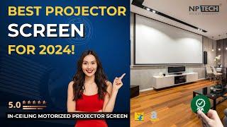 How to Install the NPTECH Tab Tension In-Ceiling Projector Screen for Home Theatre! Best of 2023