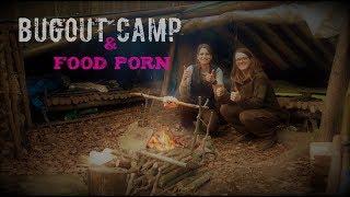 Overnight in the bug out camp - Survival Lilly & Vanessa Blank - 4K