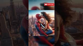 Spiderman in love with Wonderwoman?!!  #marvel #dc #trending #shorts