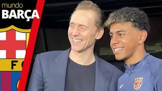 BARÇA | Así fue la visita de Tom Hiddleston, el laureado actor que dio suerte ante el BAYERN