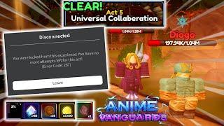 Jojo Raid (Act 5) Solo Gameplay | Only 5 Attempts per Day?! | Roblox Anime Vanguards