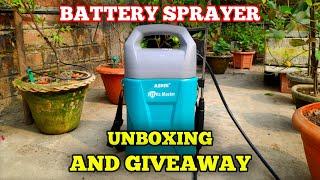 Battery Operated Garden Sprayer Pump Unboxing & Giveaway 