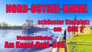 Nord-Ostsee-Kanal, Wohnmobilhafen Am Kanalcafé NOK, Osterrönfeld, Reisebericht, Stellplatz,Rendsburg