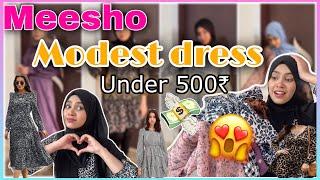 Meesho haul /meesho modest wears under 500 dresses (knee length dress) from meesho