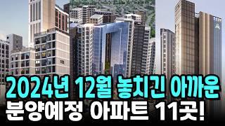 2024년 12월 놓치긴 아까운 분양예정 아파트 11곳!