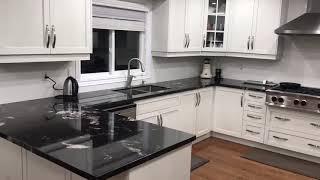 Titanium Black Granite kitchen countertop  #DYI Copy Right #slstoneworks