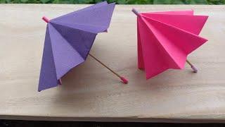 DIY Paper Umbrella | Easy Way To Make Umbrella That Open and Close | Paper Crafts