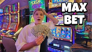 Max Betting Slot Machines Until We Hit a Bonus! 