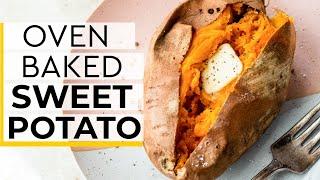 WHOLE BAKED SWEET POTATO in the oven (quick and to the point!)