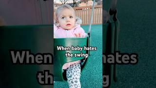 Does anyone else’s baby hate the swing? Watch the related video  #babylife #sadbaby #momlife