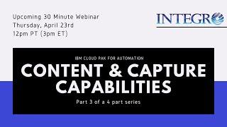 Webinar: CP4A Part 3 - Content and Capture Capabilities 1