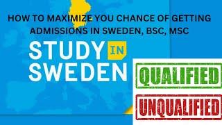 DO THIS BEFORE UNIVERSITY ADMISSIONS IN SWEDEN RELEASES ADMISSION RESULTS| MAXIMIZE YOUR CHANCE