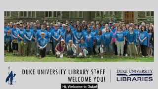 Duke University Libraries Virtual Orientation, Fall 2020