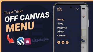 Create an off canvas menu in Elementor pro | Elementor tutorial