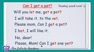 Reading practice | Beginners | Can I get a pet | Reading Comprehension | Read aloud | Early Learning