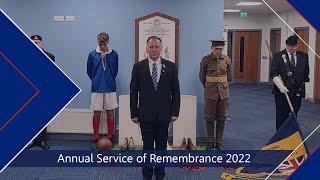 Linfield Football Club - Annual Service of Remembrance 2022