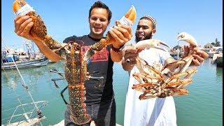 WOWWW!! Mega Seafood and BBQ CAMEL in Morocco! INSANE Street Food and Seafood Market Tour!