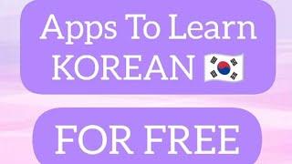 Apps for learning KOREAN (Free) #easykorean #learnkoreanwithme#letsstudykorean#hangeul#apps#korean