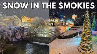 Exploring Pigeon Forge & Gatlinburg Tennessee While It's Snowing!